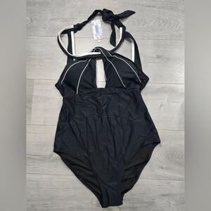 Black Halter One-Piece Swimsuit